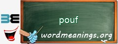 WordMeaning blackboard for pouf